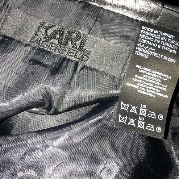 Karl Lagerfeld  Leather trimmed  tweed Mini Skirt - Picture 8 of 8